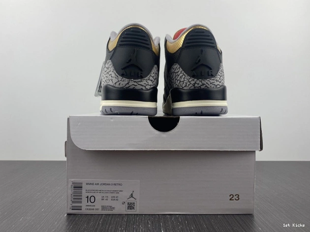 Gold 3 Black Jordan Air CK9246-067 WMNS 0731